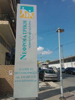 Outdoor gebouw reclame directory directionele informaStropdas gids Tekenage Monument. Staande pyloon totem teken