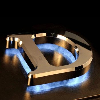 Лазерная резка полированная нержавеющая сталь окисленные алюминиевые металлические буквы