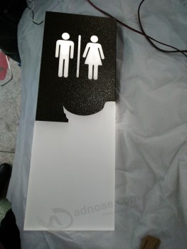 Custom Toilet Notice Reminder LED Acrylic Door Sign