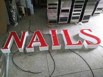 Letras de matel de alumínio AcríLico conduzido 3d exterior do sinal