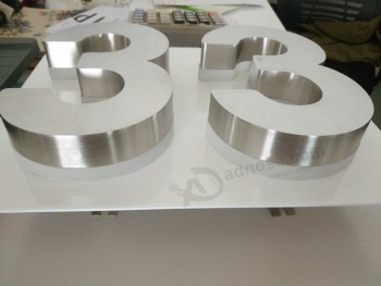 建筑广告缎面拉丝不锈钢制作led通道字母