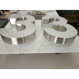 Gebäude Werbung Satin gebürStetem EdelStahl fabrizierte LED-Kanal BuchStaben