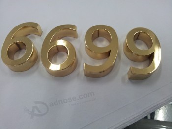 Building Busniess Architecture Electroplating Plated Titanium Letters