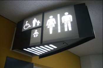 Outdoor Washroom Acrylic Hanging LED Light Directory Sign