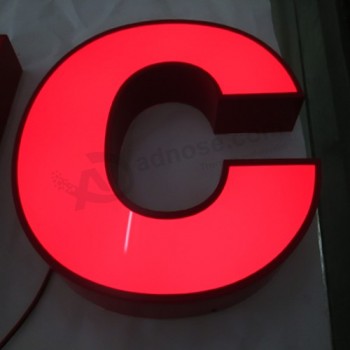 建物のビジネス照明された外部の内部チャンネルの手紙の看板
