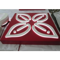 CuStomed Stailess Stahlfarbe führte AcrylquAnzeigerat-WerbungsLichtkaSten