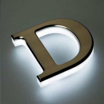 наружная задняя подсветка алюминия светодиодные буквы канала металлический знак
