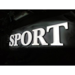 Winkelcentrum zakeLijke reclame aangepaSte logo led verLichte neon open teken witte aluminium Acryl alfabet PlaStic. kanaal letters