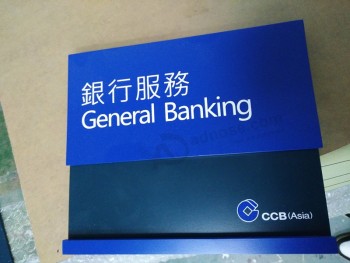 銀行サービスステンレス鋼の塗装された注意のボードの通知壁のサイン