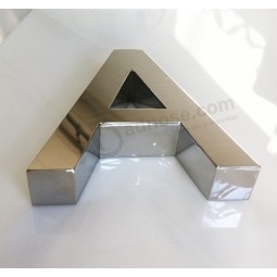 EntrePrise boutique miroir d'affaires en Acier inoxydable poLi en aluminium fabriqué en métal brossé Signere des lettres