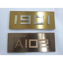 Doorplate in ACciaio inox per hotel o ufficio di deSegno personaLizzato