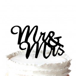 Haut de gamme personnaLisé-Fin mr & mrs gâteau de mariage topper, gâteau topper romantique pour le mariage ou le jour du souvenir