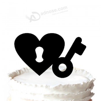 卸売カスタム高-カップルのための重要な一日の終わりの幸せな結婚式anniversiryケーキトッパー