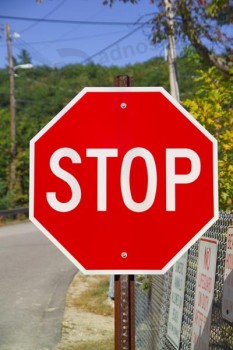 道路铝反光警告交通停车标志