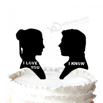 Wholesale custom high-end I Love U I Know Wedding Cake Topper