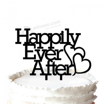Wholesale custom high-end "Happily Ever After" Wedding Cake Topper Anniversary Cupcake Stand