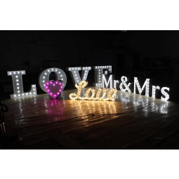 Wholesale custom high-end Light-up Letters Light Bulb Letters