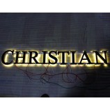 Backlit Polished Finish Stainless Steel Letter Sign