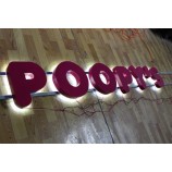 Reverse Lighting Back Lit Powder Coated Letters Shop Sign