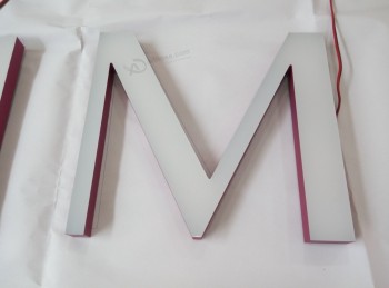 定制所有亚克力前点燃leD通道字母为商店3D leD标志