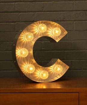 GroßhanDel benutzerDefinierte hoch-EnDe Direkt Fabrik von Glühbirne beleuchteten Buchstaben Zeichen