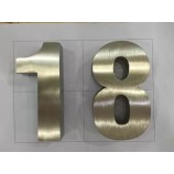 非-照明3D拉丝不锈钢数字或字母标志