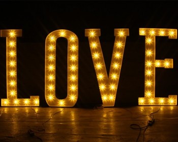 Wholesale custom high-end Light Bulb Letter Sign Display Large Letters for Signs