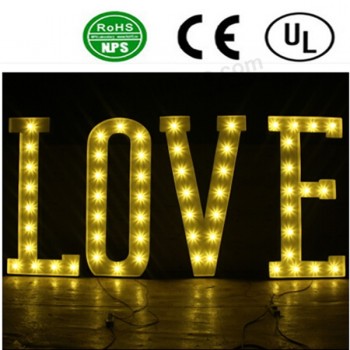 Wholesale custom high-end High Quality LED Front Lit Iron Bulb Letter Signs-Romantic Love