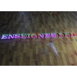 批发定制高-最终打孔不锈钢标志与rgb leD照明