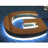 2017 Populaire leD-Teruglit kanaAlletterborDen, Decoratieve metAlen leD-letters van het Alfabet met Water.Dichte leDstrip