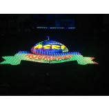 批发定制高-结束不锈钢标志与rgb leD照明aDverstising标志