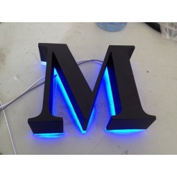 Vintage Metal Backlit Signage Letters LED 3D Illuminated Channel Letters Signs