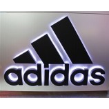 3Dハローは、黒塗装のステンレススチールのleDサインを点灯させた