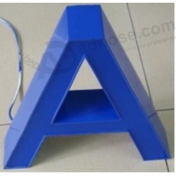 Carta acrílica personAlizaDa por atacaDo iluminaDa com imagem azul (Flc-15)