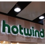 バックライトグリーン塗装仕上げのステンレスチャンネルの手紙