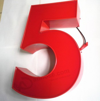 оптовые таможенные популярные 3д передние освещенные алюминиевые логотипы и буквы для рекламного рекламного щита