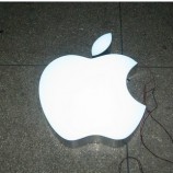 All'ingrosso personAlizzato 3D leD anteriore illuminato segno Di mela per negozio (FLC-50)