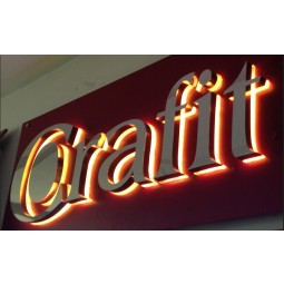 Lettera Del canAle in acciaio inossIDabile lucIDo retroilluminato