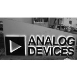 Luz reversa ao ar livre 3D letras sinais para empresa