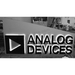 Luz reversa ao ar livre 3D letras sinais para empresa
