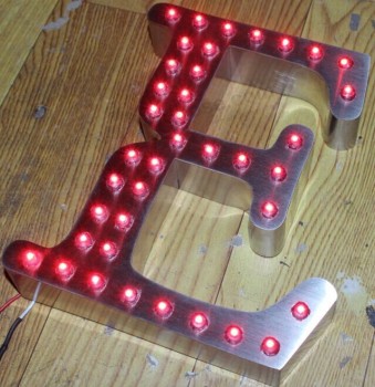 Wholesale custom Advertising 3D LED Point Light Exposed Steel Channel Letter Signs