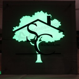 Wholesale custom Internally Illuminated Sign Logo with Vinly with Translucent Plexi Faces