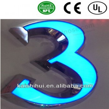 пользовательские высококачественные светодиодные световые акриловые знаки букв канала