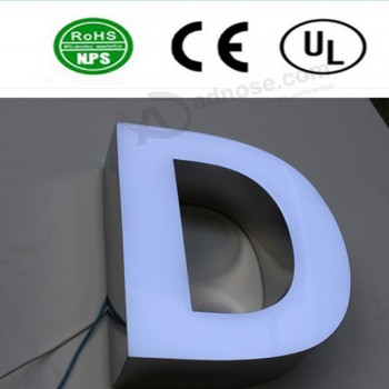 пользовательские высококачественные светодиодные лицевые литые буквенные знаки, акриловые знаки