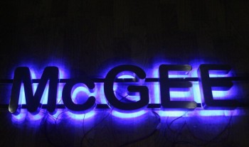 Hochwertige LED-Zurücklit-EDelstahl-Werbeschriftzeichen