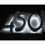 BenutzerDefinierte gebürstetem EDelstahl 3D-Hausnummer 0-9
