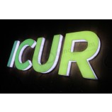 Signe Rée lettre Rée canAl acrylique illuminé conRéuit extérieur