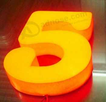 3D pequenos sinais De letras e números De plástico para os negócios