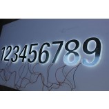 Lettre Rée canAl acrylique illuminée avec l'acier inoxyRéable