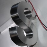 3Ré lettres en acier inoxyRéable fabriquées avec Rées lumières leRé